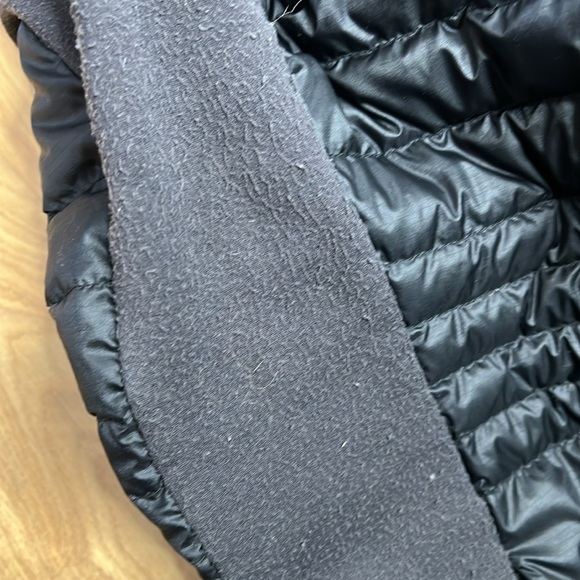 Quince Sz S Lightweight Down Packable Long Puffer Jacket Black with Hood - Picture 12 of 12